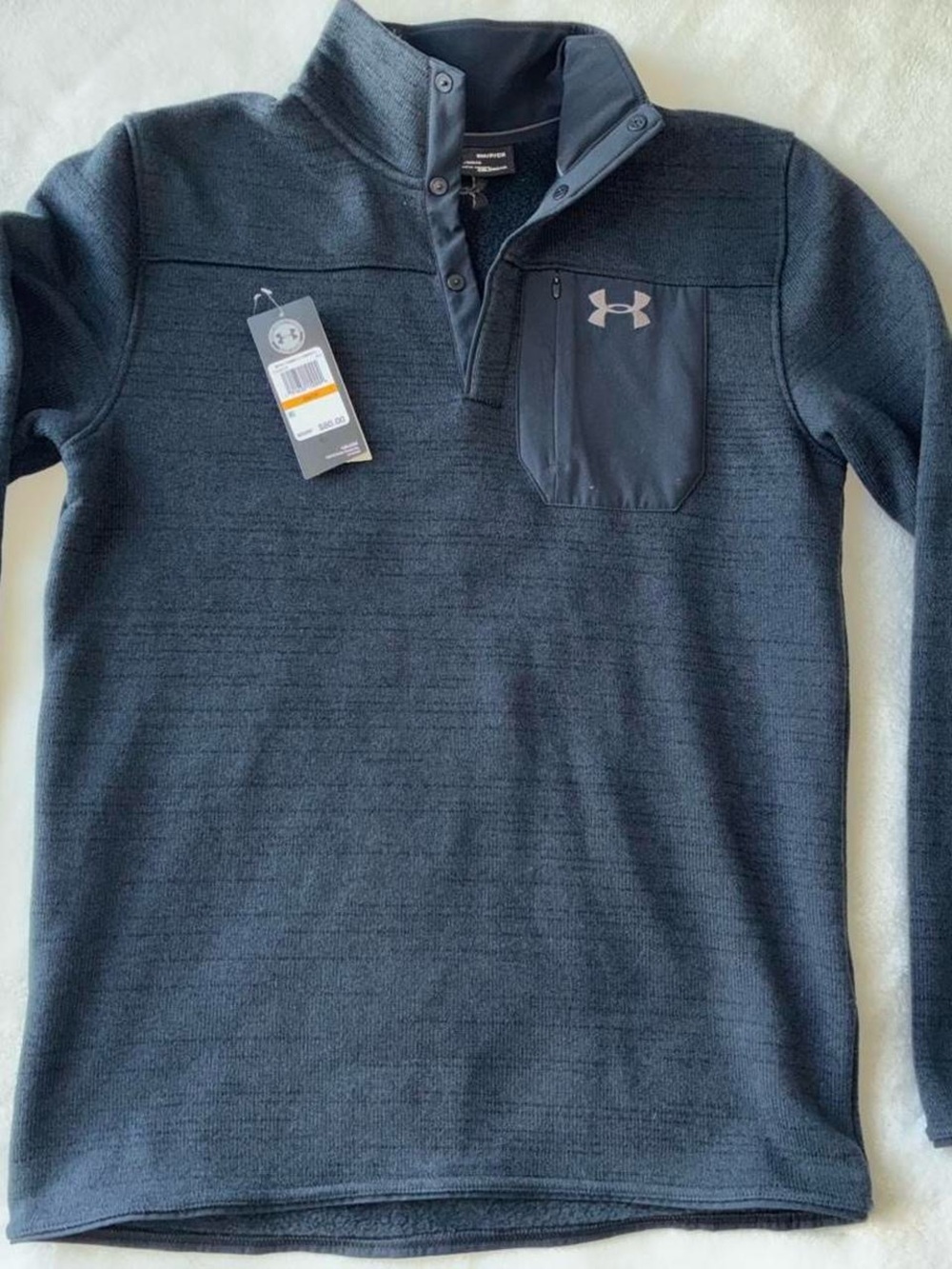 Under Armour Black Heather Quarter-Snap Pullover